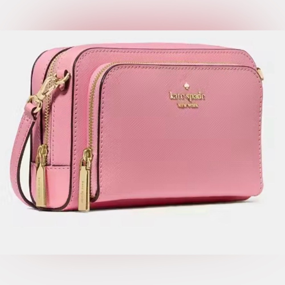 Kate Spade NWT Staci Dual Zip Crossbody - Grapefruit Soda